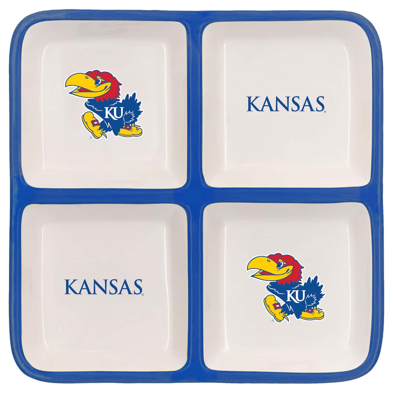 The Memory Company NCAA 4 Section Square Ceramic Tray